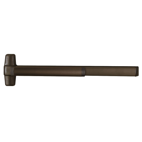 Von Duprin 9848EO-F 3 313 Grade 1 Concealed Vertical Rod Exit Bar 36 Fire-Rated Device 80 to 100 Door Height Exit Only Less Dogging Dark Bronze Anodized Aluminum Finish Field Reversible