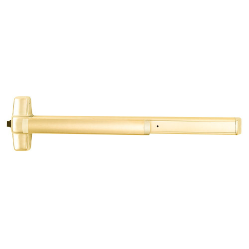 Von Duprin 9875EO 4 US3 Grade 1 Mortise Exit Device Wide Stile Pushpad 48 Exit Only Less Trim Hex Key Dogging Bright Brass Finish Non-Handed 9875EO 4 US3