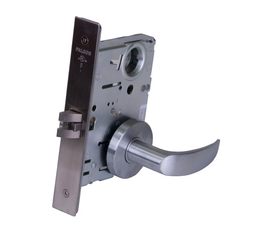 Falcon MA851CP6 AG 605 24VDC Electrified Mortise Lock 24VDC Fail Safe Schlage C Keyway Avalon Lever Gala Rose Bright Brass