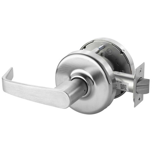 Corbin Russwin CL3380 NZD 626 Grade 1 Passage Lever x Blank Plate Cylindrical Lock Newport Lever Non-Keyed Satin Chrome Finish Non-handed CL3380 NZD 626