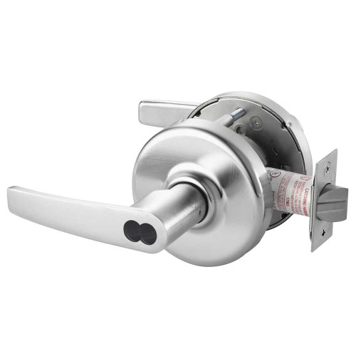 Corbin Russwin CL3393 AZD 626 CL6 Grade 1 Service Station Cylindrical Lock Armstrong Lever LFIC 6-Pin Less Core Satin Chrome Finish Non-handed CL3393 AZD 626 CL6