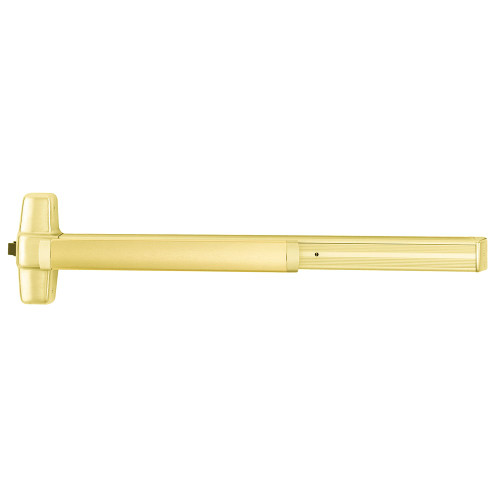 Von Duprin 9975EO 4 US3 Grade 1 Mortise Exit Bar 48 Device Exit Only Hex Dogging Bright Brass Finish Field Reversible