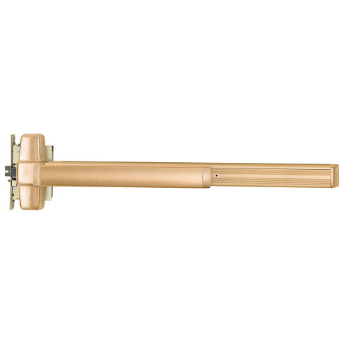 Von Duprin 9975L-06 4 US10 LHR Grade 1 Mortise Exit Bar 48 Device Classroom Function 06 Lever with Escutcheon Trim Hex Dogging Satin Bronze Clear Coated Finish Field Reversible