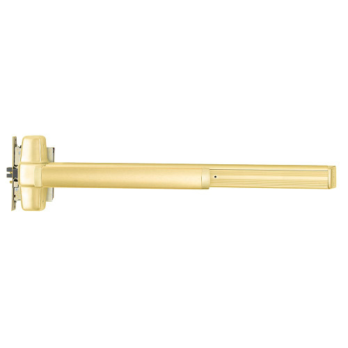 Von Duprin 9975L-06 4 US3 LHR Grade 1 Mortise Exit Bar 48 Device Classroom Function 06 Lever with Escutcheon Trim Hex Dogging Bright Brass Finish Field Reversible