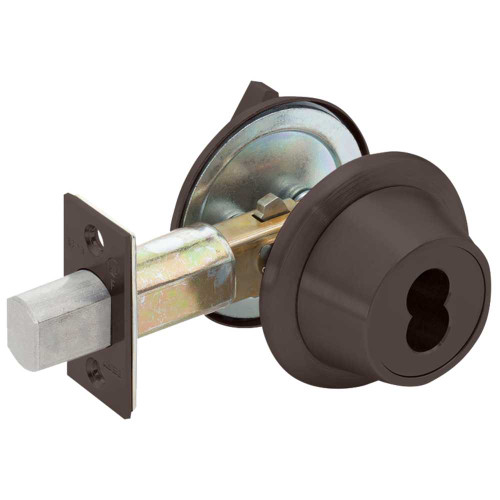 BEST 8T27KSTK613 T Series Tubular Deadbolt 2-3/8 Backset 7-Pin Housing; Accepts all BEST Cores Single-Keyed x Turnknob Standard Deadbolt Dark Oxidized Satin Bronze Oil Rubbed 8T27KSTK613