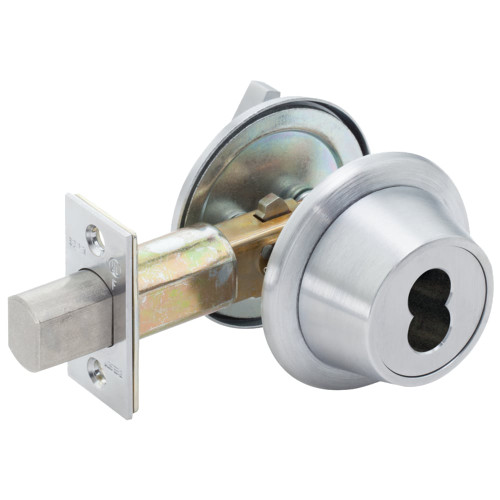 BEST 8T27KSTK626 T Series Tubular Deadbolt 2-3/8 Backset 7-Pin Housing; Single-Keyed x Turnknob Standard Deadbolt Satin Chrome