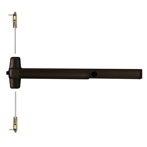 Von Duprin CD9847NL-OP 3 313 Grade 1 Concealed Vertical Rod Exit Bar Wide Stile Pushpad 36 Device 80 to 100 Door Height Nightlatch Function Cylinder Dogging Less Cylinder Dark Bronze Anodized Aluminum Finish Field Reversible