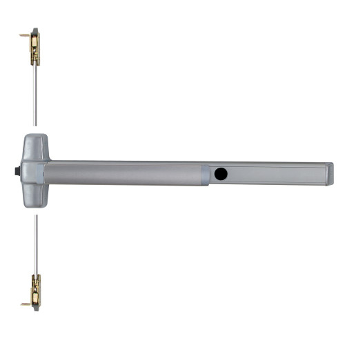 Von Duprin CD9847NL-OP 3 US28 Grade 1 Concealed Vertical Rod Exit Bar Wide Stile Pushpad 36 Device 80 to 100 Door Height Nightlatch Function Cylinder Dogging Less Cylinder Satin Aluminum Clear Anodized Finish Field Reversible