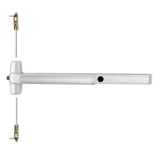 Von Duprin CD9847NL-OP 4 26D Grade 1 Concealed Vertical Rod Exit Bar Wide Stile Pushpad 48 Device 80 to 100 Door Height Nightlatch Function Cylinder Dogging Less Cylinder Satin Chrome Finish Field Reversible