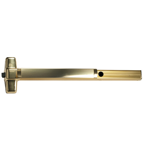 Von Duprin CD99NL-OP 3 US3 Grade 1 Rim Exit Bar Wide Stile Pushpad 36 Device Night Latch Function Cylinder Only Cylinder Dogging Bright Brass Finish Non-handed