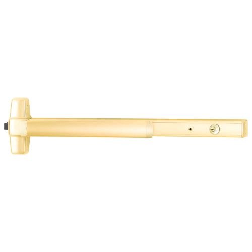 Von Duprin CXA98EO-F 3 3 Grade 1 Delayed Egress Exit Device 36 Length Fire Rated Exit Only Less Dogging Delayed Egress Fire Rated Device Bright Brass Finish Non-Handed