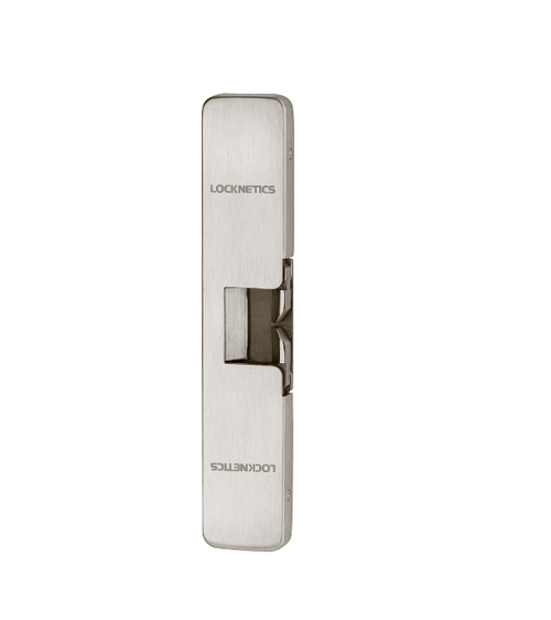 Locknetics RS210-LBM-US32D Electric Rim Strike, Surface Mounted, Field Selectable (Safe/Secure), 1/2" Depth, Rim Strike Spacer, Latchbolt Monitor, 12/24 VDC, Satin Stainless Steel Finish RS210-LBM-US32D