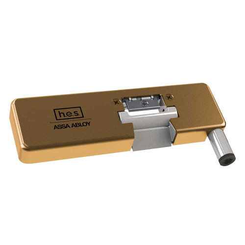 HES 9100L-612-LM Grade 1 Field Selectable Safe/Secure 12/24VDC Electric Strike for Glass Single Doors with Vertical Rods Latchbolt Monitor Satin Bronze Finish Left-Handed 9100L-612-LM