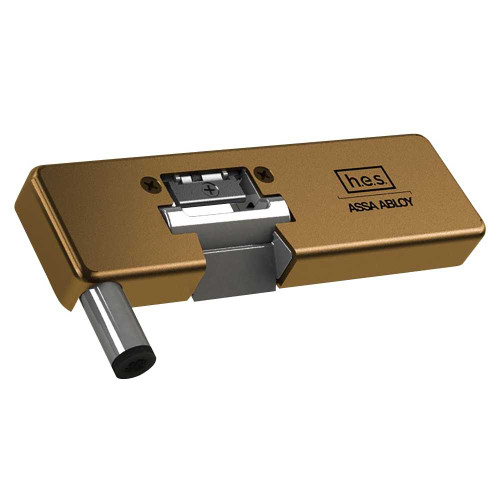 HES 9100R-612 Grade 1 Field Selectable Safe/Secure 12/24VDC Electric Strike for Glass Single Doors with Vertical Rods Satin Bronze Finish Right-Handed 9100R-612