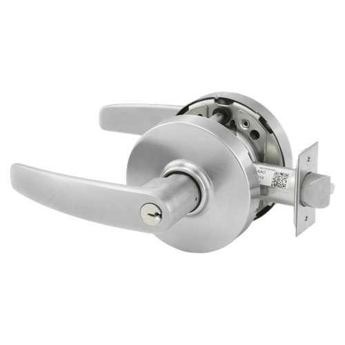 Sargent 28-10G17 LB 26D Grade 1 Utility Asylum or Institution Cylindrical Lock, B Lever, Conventional Cylinder, Satin Chrome Finish, Not Handed 28-10G17 LB 26D