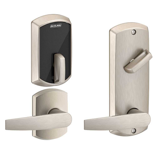 Schlage Electronics FE410F GRW 40 JUP 619 Integrated and Pushbutton Lock for Commercial and Residential Use FE410F GRW 40 JUP 619