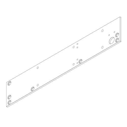 LCN 4410ME-18 LH 689 Aluminum Drop Plate for Narrow Top Rail or Flush Ceiling Doors 4410ME-18 LH 689