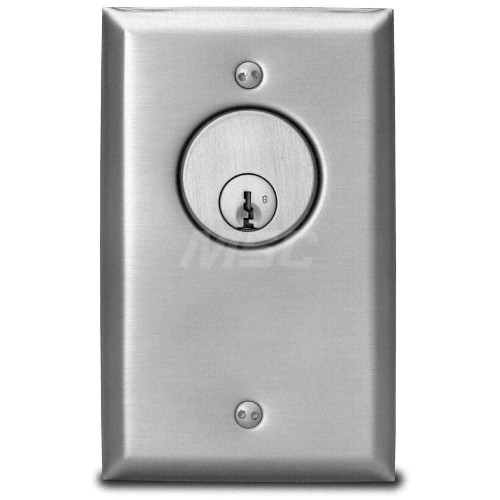 Dortronics 5141-2/25 Mortise Keyswitch Station, Momentary - 2 x SPDT Switches 5141-2/25