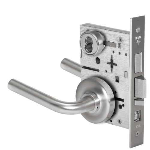 BEST 45H Series Mortise Lock with Grade 1 Security and Matte Silver Finish (Part Number 45H7AB12R626AM)