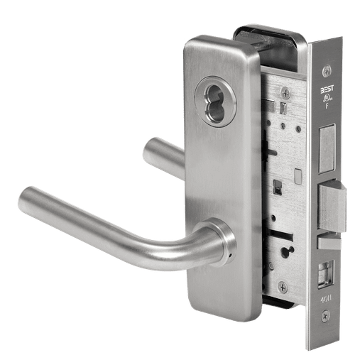 BEST 45H Series Grade 1 Mortise Lock with Matte Silver Finish (Part Number 45H7AB12J626AM) 45H7AB12J626AM