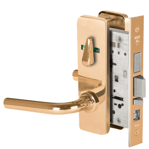 BEST 45H Series Mortise Lock with Polished Bronze Finish (Part Number 45H7AB12J611VIB) 45H7AB12J611VIB
