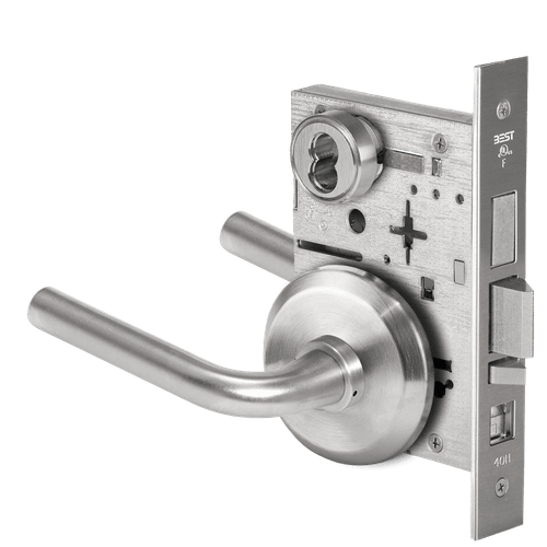 BEST 45H Series Mortise Lock with Matte Silver Finish (Part Number 45H7AB12S626AM)