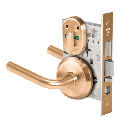 BEST 45H Series Mortise Lock with Matte Bronze Finish Model 45H7AB12S612VIT