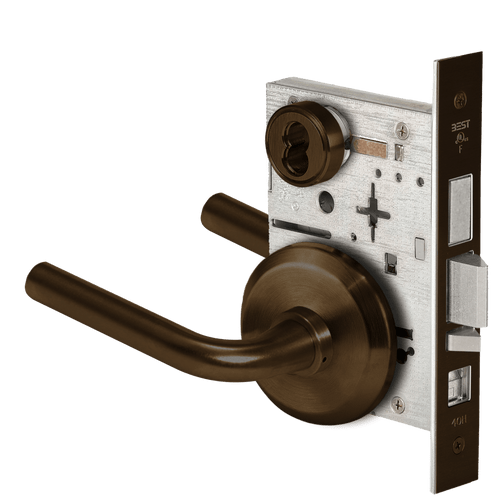BEST 45H Series Mortise Lock with Dark Bronze Finish - Grade 1 Commercial Security