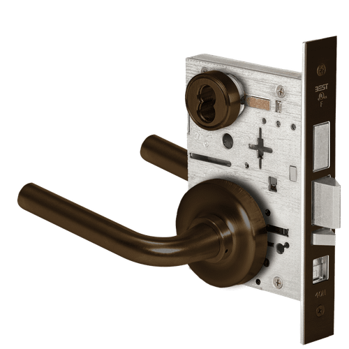 BEST 45H Series Mortise Lock with Dark Bronze Finish - Grade 1 Commercial Security (Part #45H7AB12R690) 45H7AB12R690
