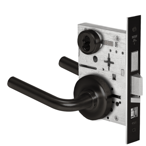 BEST 45H Series Mortise Lock - Grade 1 Brass and Bronze Commercial Security with 3-Hour Fire Rating, US19 Black Finish
