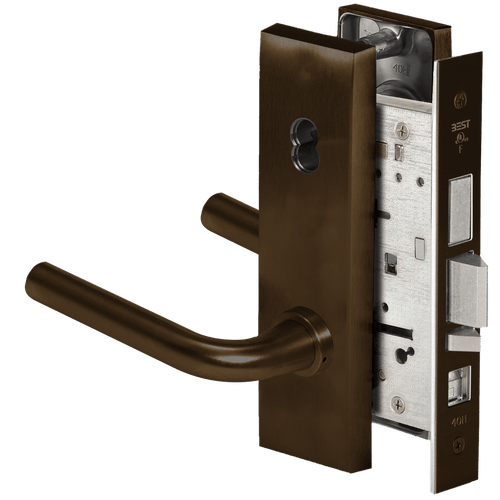 BEST 45H Series Mortise Lock with Dark Bronze Finish - Grade 1 Commercial Security