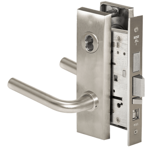 BEST 45H Series Mortise Lock with Grade 1 Security and Matte Silver Finish (Part 45H7AB12M619) 45H7AB12M619