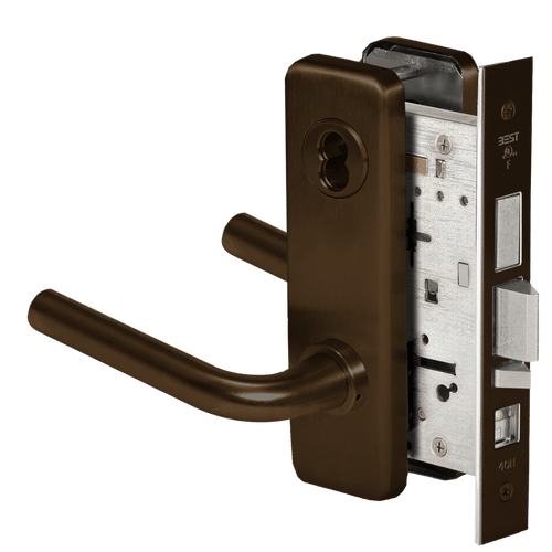 BEST 45H Series Mortise Lock with Dark Bronze Finish - Grade 1 Commercial Security