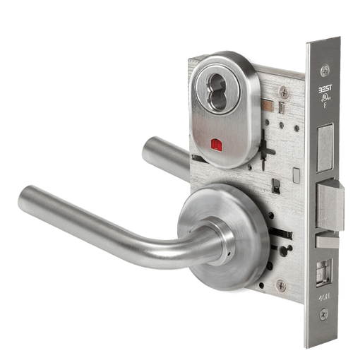BEST 45H Series Mortise Lock with Grade 1 Security and Matte Silver Finish (Part Number 45H7AB12H630VIN)