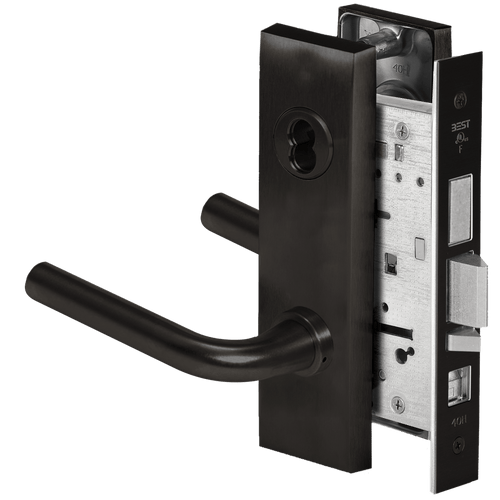 BEST 45H Series Mortise Lock with Grade 1 Security and Black Finish (Part 45H7AB12M622) 45H7AB12M622