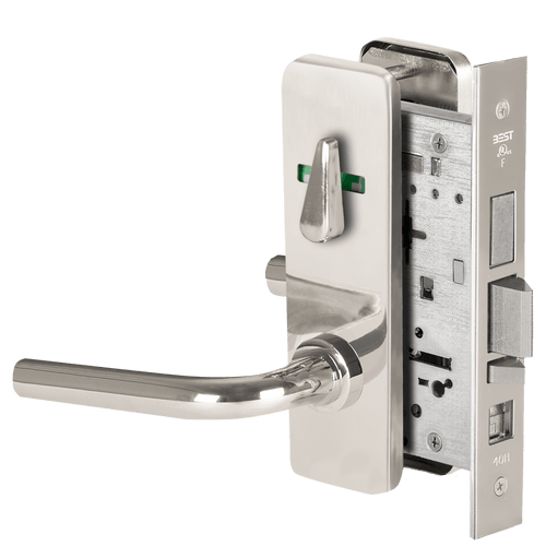 BEST 45H Series Mortise Lock with Polished Silver Finish (Part Number 45H7AB12J629VIT)