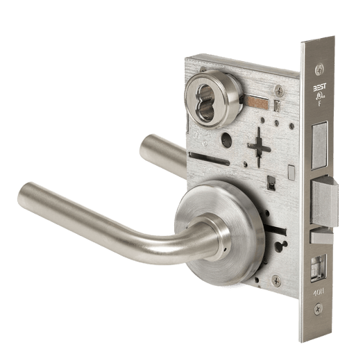BEST 45H7AB12H619 Grade 1 Mortise Lock with Matte Silver Finish 45H7AB12H619