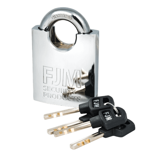 Olympus SPRS60 Mountain Series Solid Brass Padlock, Polished Silver SPRS60