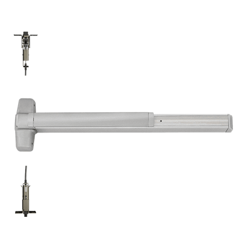 Von Duprin 9949EO 3 26D 10FT Grade 1 Concealed Vertical Cable Exit Bar, 36" Device, 110" to 120" Door Height, Exit Only, Hex Dogging, Satin Chrome Finish, Field Reversible 9949EO 3 26D 10FT