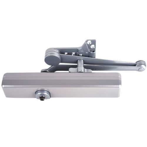 LCN 1461-SCUSH 689 Grade 1 Parallel Arm Surface Closer Push Side Parallel Arm Heavy Duty Stop Spring Stop Slim Plastic Cover 100 Deg Swing Spring Cush-n-Stop Arm Satin Brass Finish Non-Handed 1461-SCUSH 689