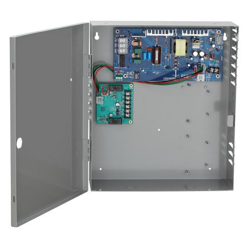 Von Duprin PS902-2RS-FA-BBK Base Power Supply 2A @ 12/24 VDC Field Selectable 2 Relay Board Output With FA Battery Backup Kit Includes Two 7A/hour Batteries 