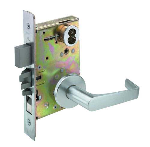 Arrow BM11 XL 26D IC7 Apartment Front Door Mortise Lock X Lever L Rose SFIC Prep Less Core Satin Chrome BM11 XL 26D IC7