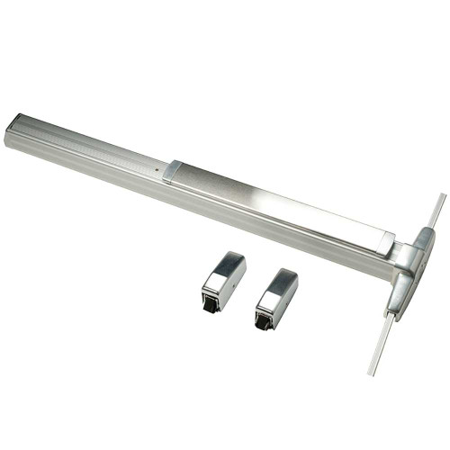 Von Duprin QEL3327AEO 3 26D Grade 1 Surface Vertical Rod Exit Device Narrow Stile Pushpad 36 Exit Only Less Trim Less Dogging Quiet Electric Latch Retraction Satin Chrome Finish Non-Handed QEL3327AEO 3 26D