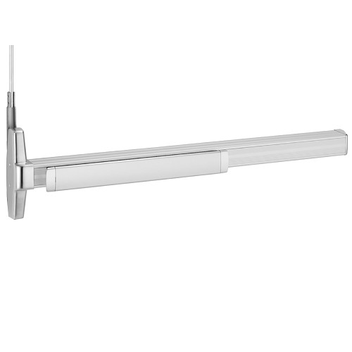 Von Duprin QEL3347AEO 3 26D LBR Grade 1 Concealed Vertical Rod Exit Device Narrow Stile Pushpad Exit Only Less Trim 36 Less Dogging Electric Latch Retraction Less Bottom Rod Satin Chrome Finish Non-Handed