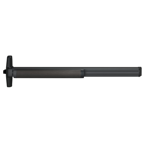 Von Duprin QEL33AEO 3 315 Grade 1 Rim Exit Device Narrow Stile Pushpad 36 Exit Only Less Trim Less Dogging Quiet Electric Latch Retraction Black Anodized Aluminum Finish Non-Handed QEL33AEO 3 315
