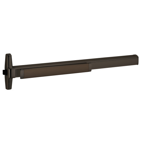 Von Duprin QEL35ANL 3 313 RHR Grade 1 Rim Exit Bar Narrow Stile Pushpad 36 Device Night Latch Function Escutcheon Pull Quiet Motorized Electric Latch Retraction Dark Bronze Anodized Aluminum Finish Right Hand Reverse QEL35ANL 3 313 RHR