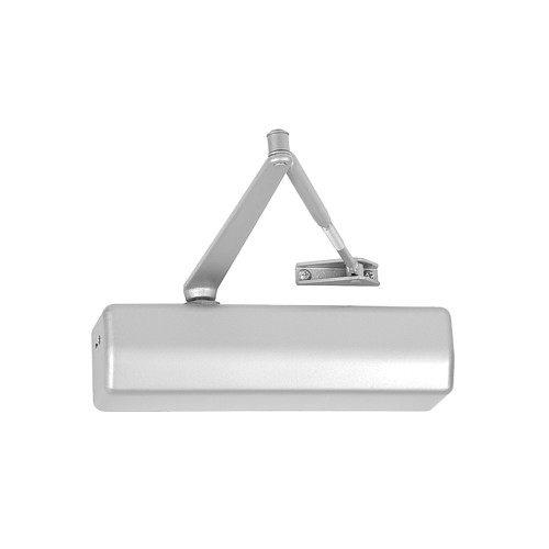 Corbin Russwin DC3200 A1 689 M54 Grade 1 Surface Door Closer Double Lever Arm Friction Hold Open Pull Side Mount Size 1 to 6 Full Cover Non-Handed Aluminum Painted