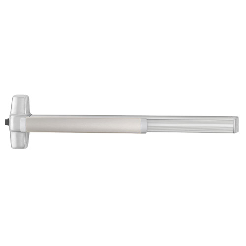 Von Duprin 9975EO-F 4 US28 Grade 1 Mortise Exit Bar 48 Device Fire Rated Exit Only Less Dogging Satin Aluminum Clear Anodized Finish Field Reversible 9975EO-F 4 US28