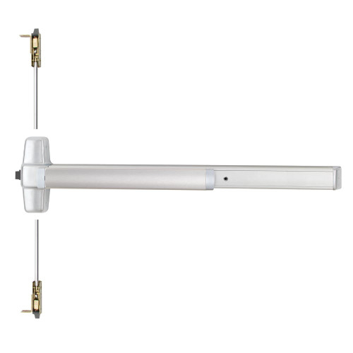 Von Duprin RX9847EO 3 26D Grade 1 Concealed Vertical Rod Exit Bar Wide Stile Pushpad 36 Device 80 to 100 Door Height Exit Only Request to Exit Switch Hex Key Dogging Satin Chrome Finish Field Reversible RX9847EO 3 26D