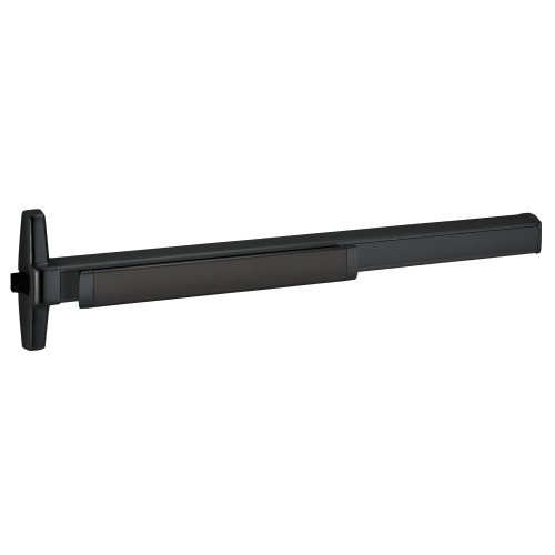 Von Duprin RXQEL35AEO 3 315 Grade 1 Rim Exit Bar Narrow Stile Pushpad 36 Device Exit Only Quiet Motorized Electric Latch Retraction Request to Exit Switch Black Anodized Aluminum Finish Non-Handed RXQEL35AEO 3 315